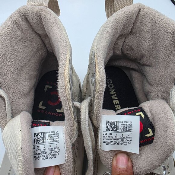 Chuck Taylor All Star Berkshire Boot Womens Size 9 White Winter Warm Outdoors - Picture 9 of 13